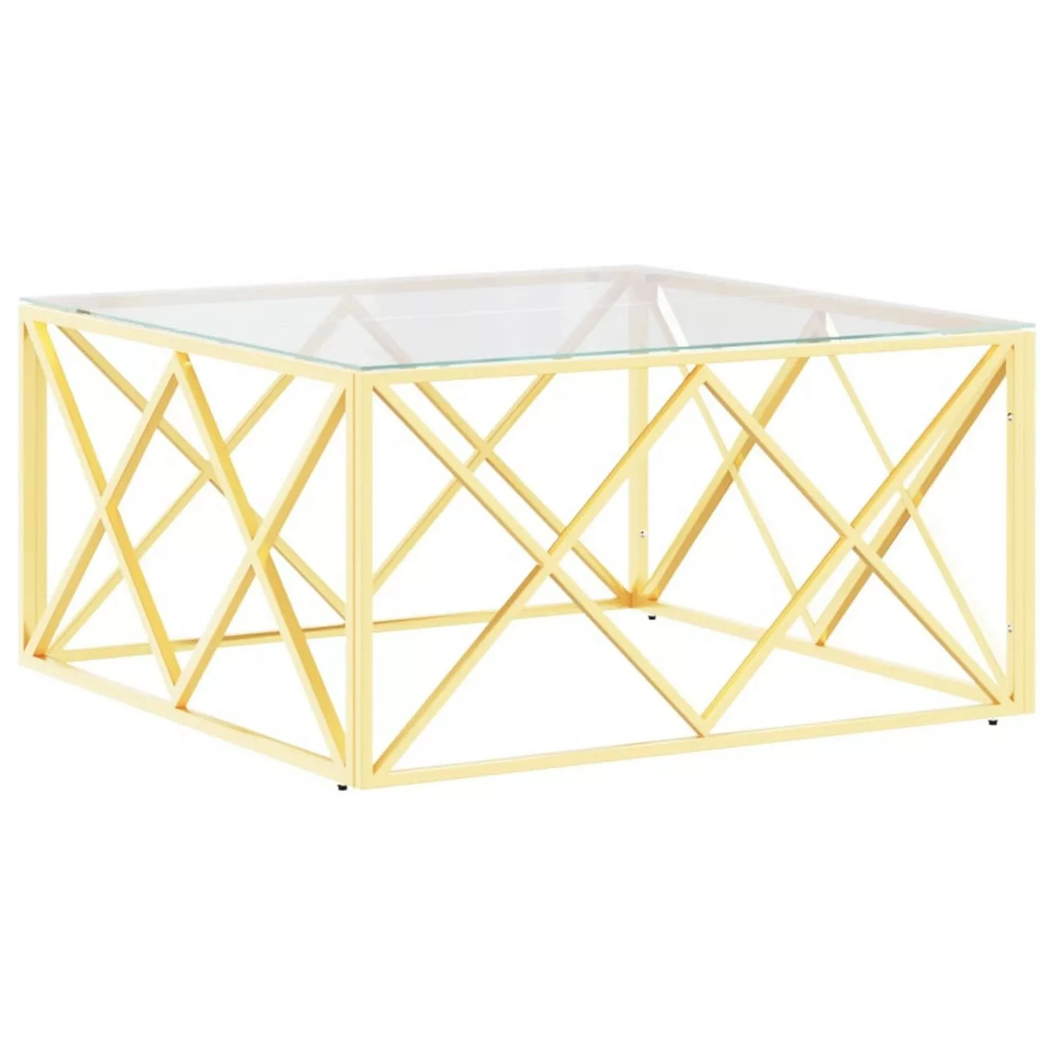 vidaXL Couchtisch 80x80x40 cm Edelstahl und Glas Modell 2 günstig online kaufen