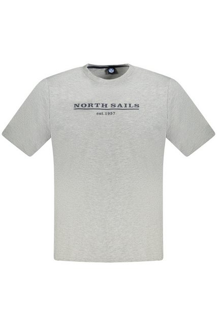 North Sails T-Shirt Graues Herren Kurzarm-T-Shirt mit Rundhals und günstig online kaufen