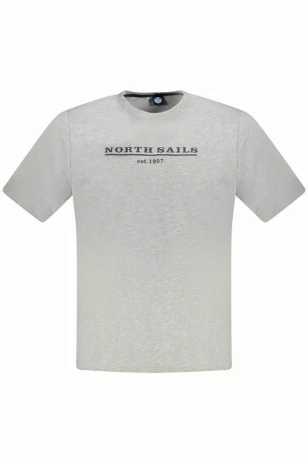 North Sails T-Shirt Graues Herren Kurzarm-T-Shirt mit Rundhals und günstig online kaufen