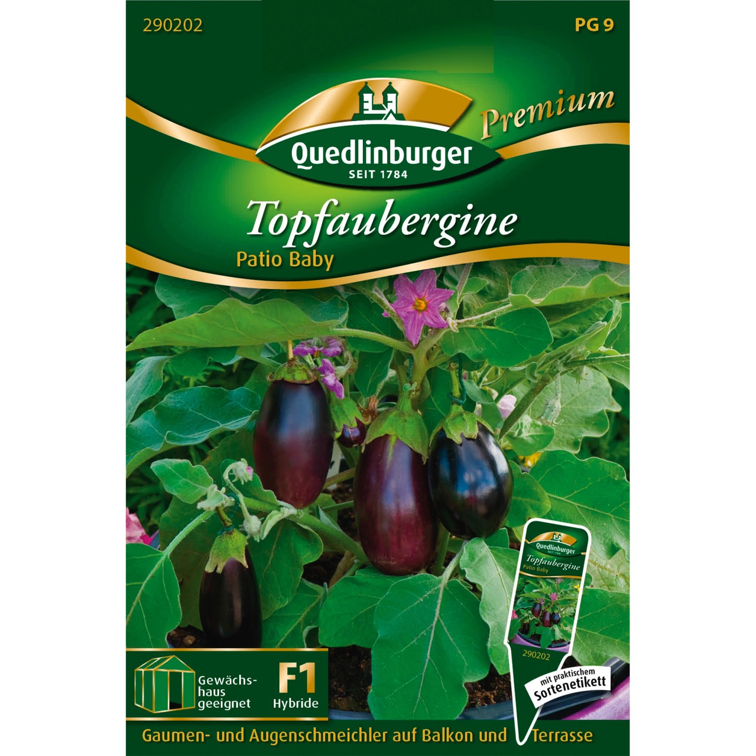 Quedlinburger Topf-Aubergine Patio Baby Loses Saatgut günstig online kaufen