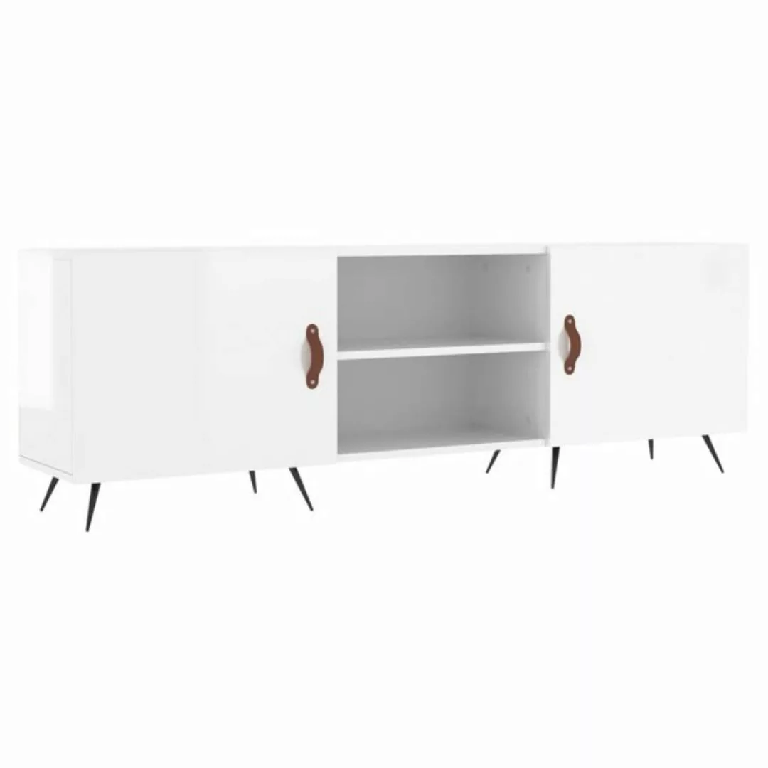 vidaXL TV-Schrank TV-Schrank Hochglanz-Weiß 150x30x50 cm Spanplatte TV-Lowb günstig online kaufen