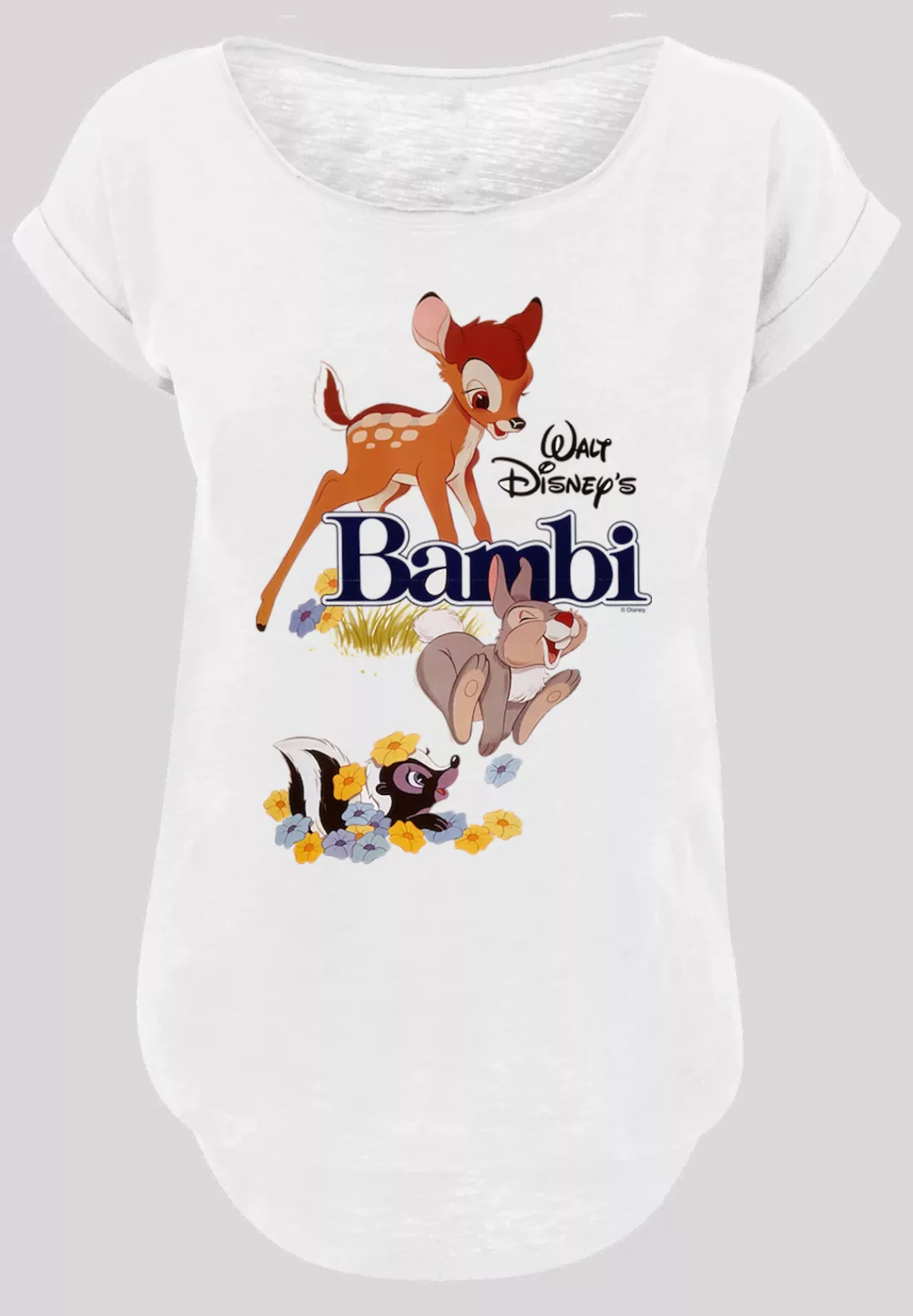 F4NT4STIC Kurzarmshirt "F4NT4STIC Damen Bambi Poster with Ladies Long Slub günstig online kaufen