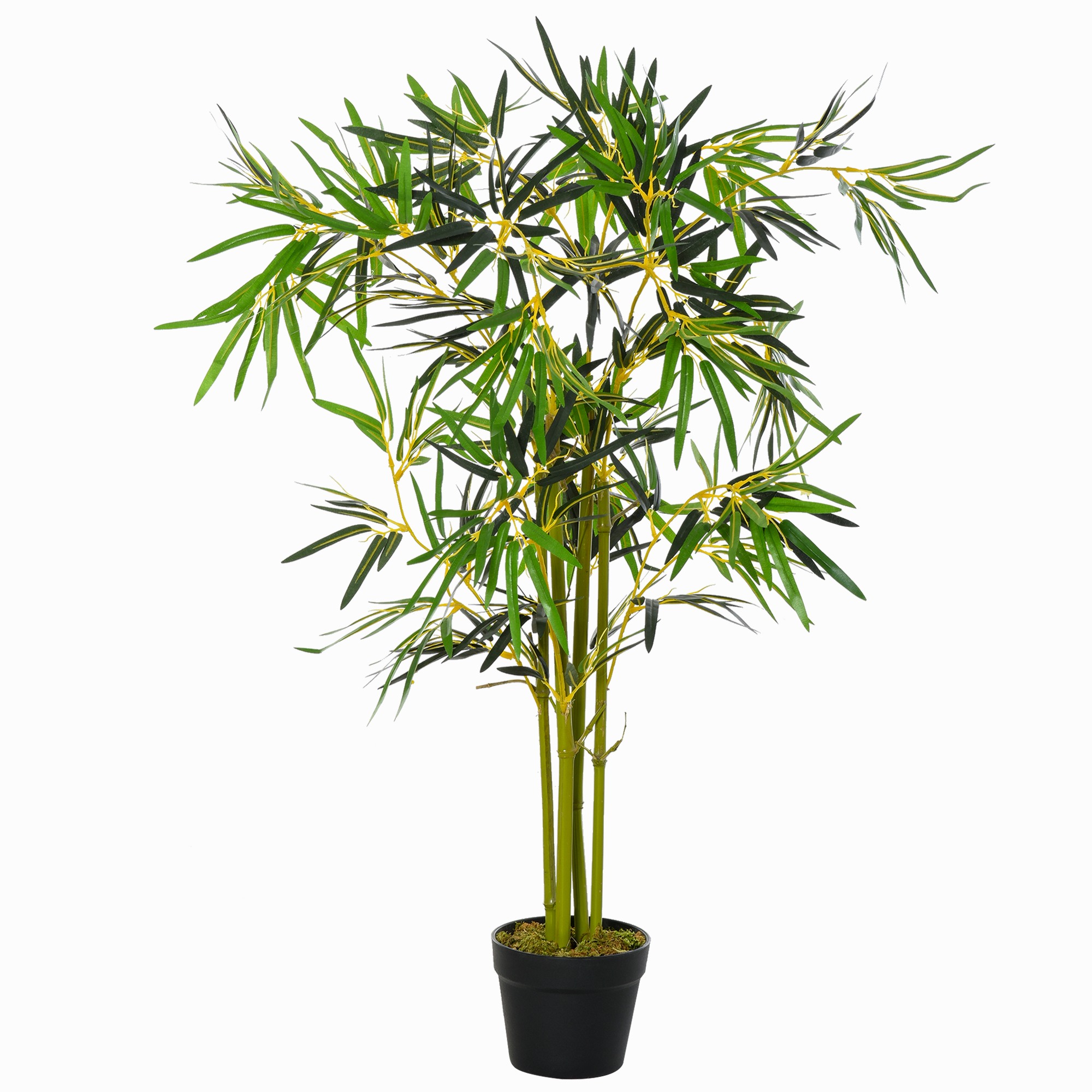 Outsunny Künstlicher Bambusbaum Künstliche Pflanze Höhe 1,2 m 552 dichte re günstig online kaufen