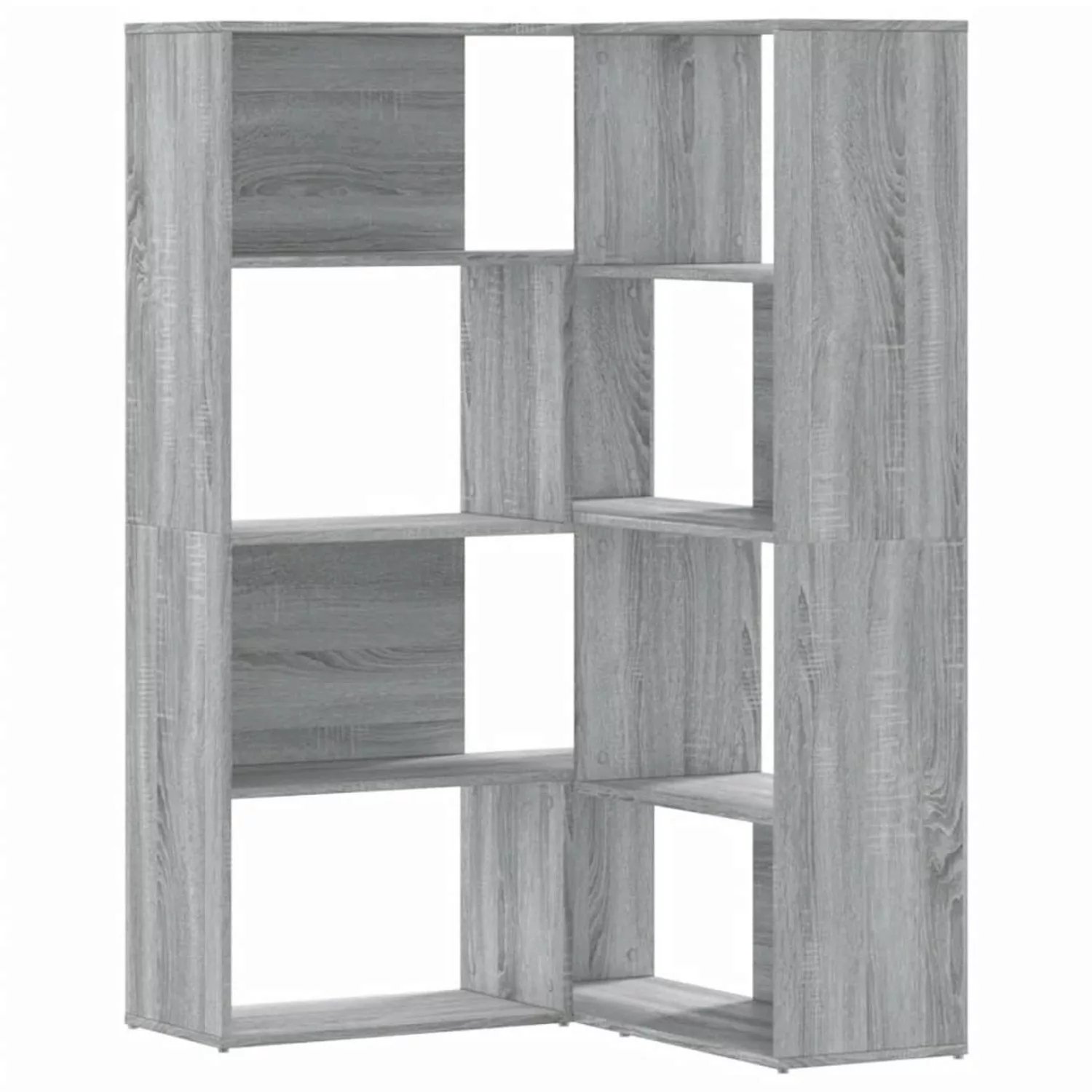 VidaXL Eck-Bücherregal 4 Etagen Grau Sonoma 85x85x140 cm Holzwerkstoff günstig online kaufen