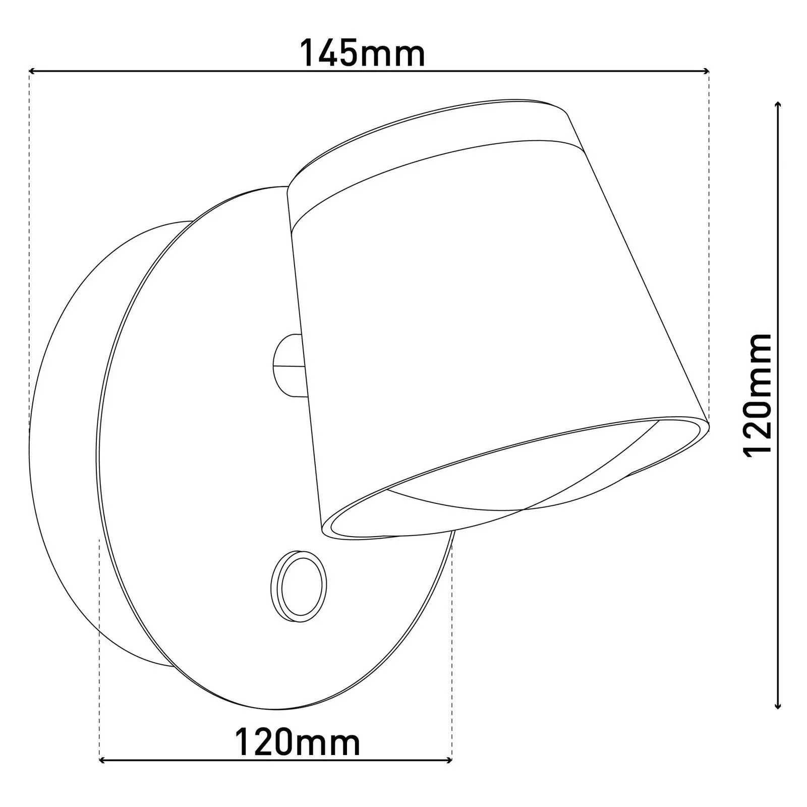 LED-Wandleuchte Tondo Akku, magnetisch, schwarz günstig online kaufen