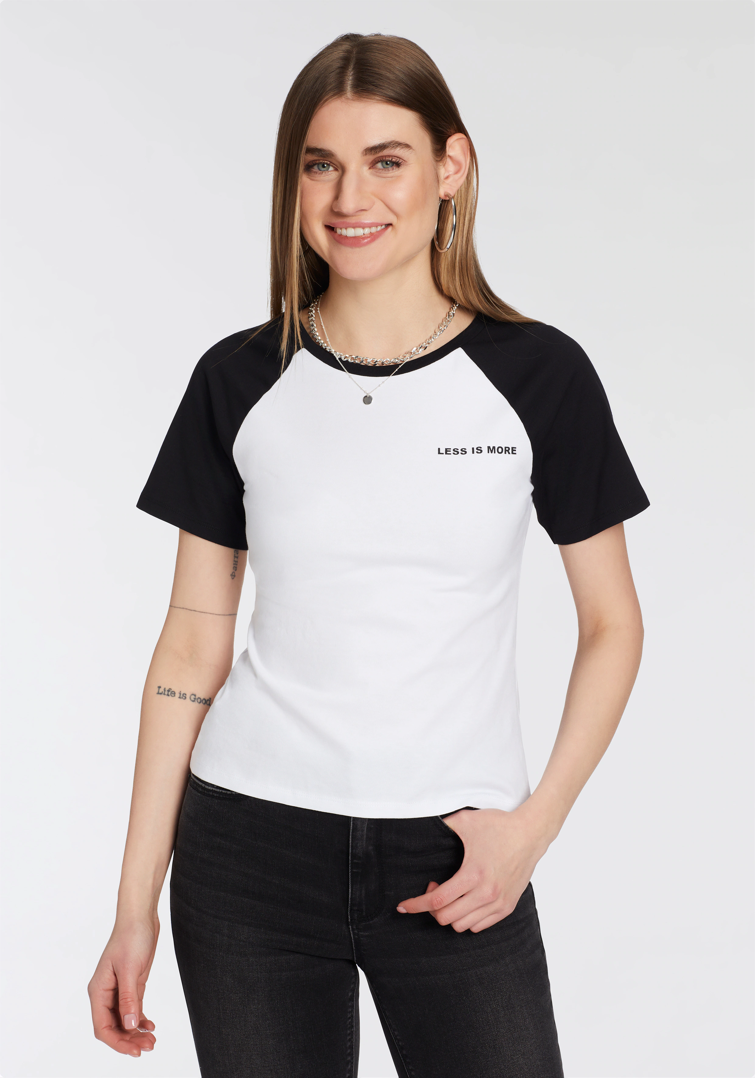 AJC T-Shirt mit Raglanärmeln günstig online kaufen