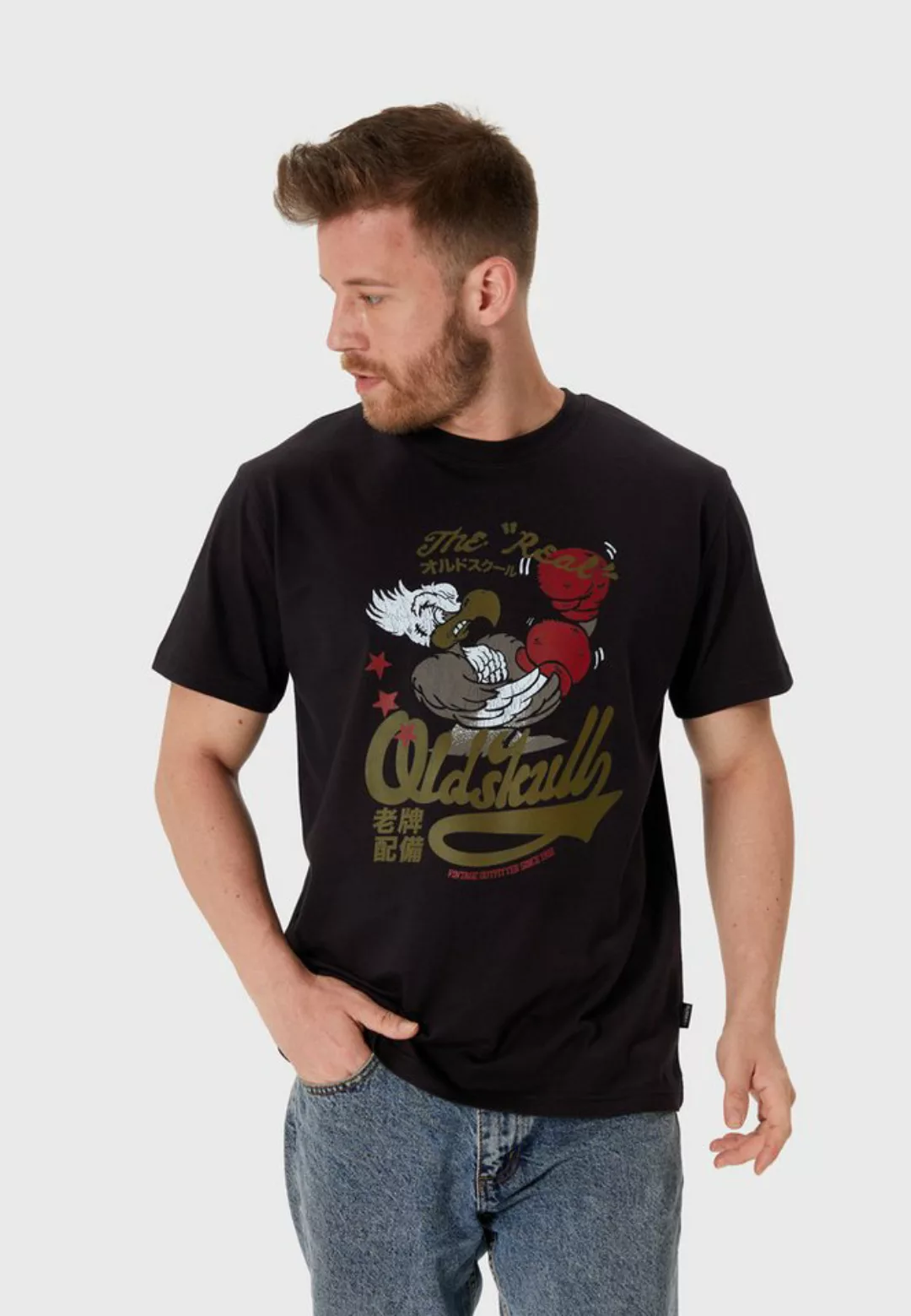 Oldskull T-Shirt Retro Boxing Vintage Logo Graphic günstig online kaufen