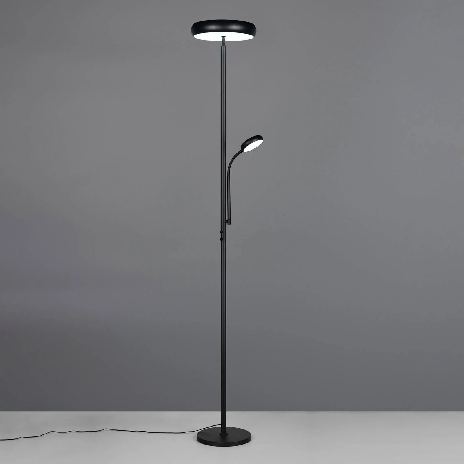 LED-Stehleuchte Palermo, schwarz matt, Fernbedienung, Memory günstig online kaufen