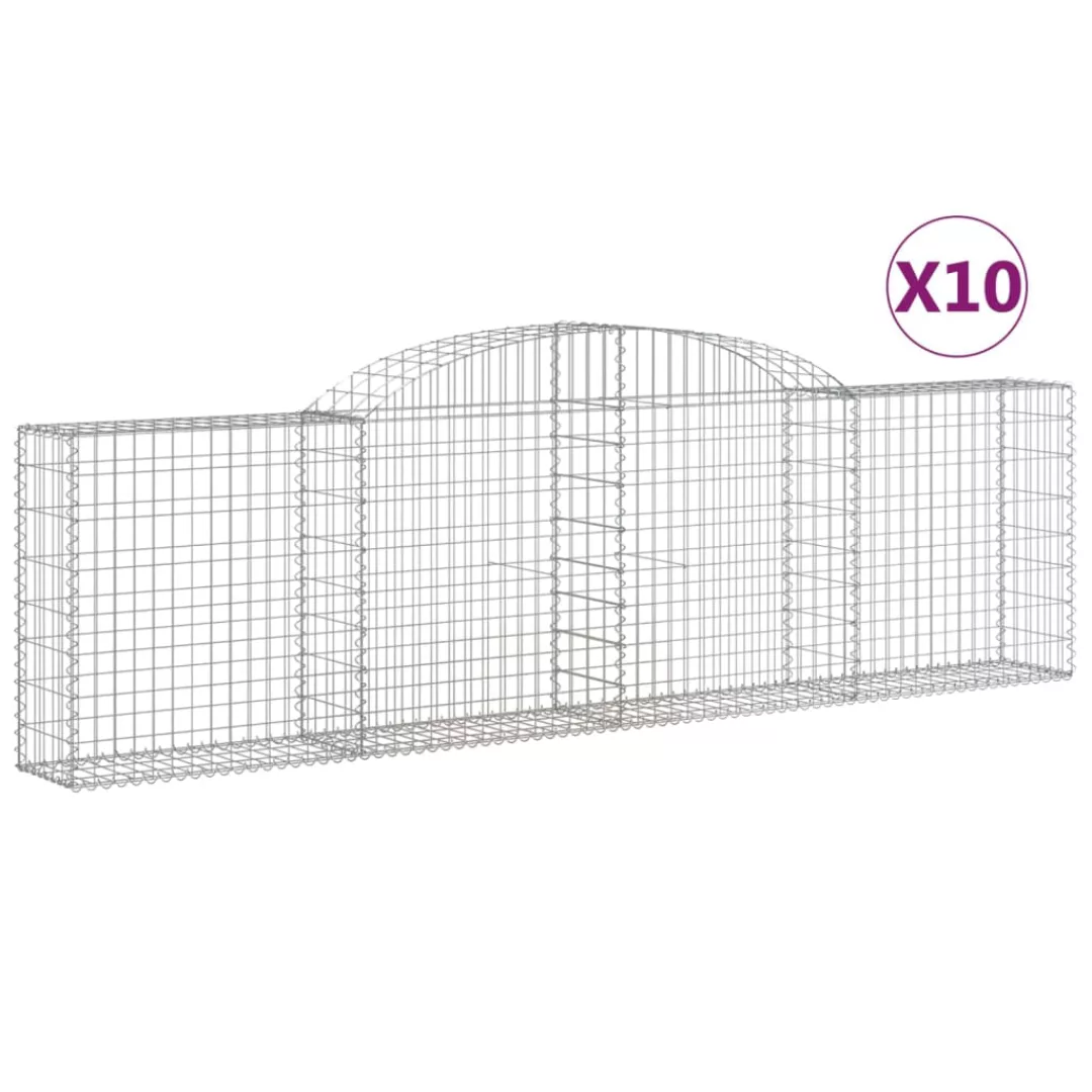 Vidaxl Gabionen Mit Hochbogen 10 Stk. 300x30x80/100cm Verzinktes Eisen günstig online kaufen