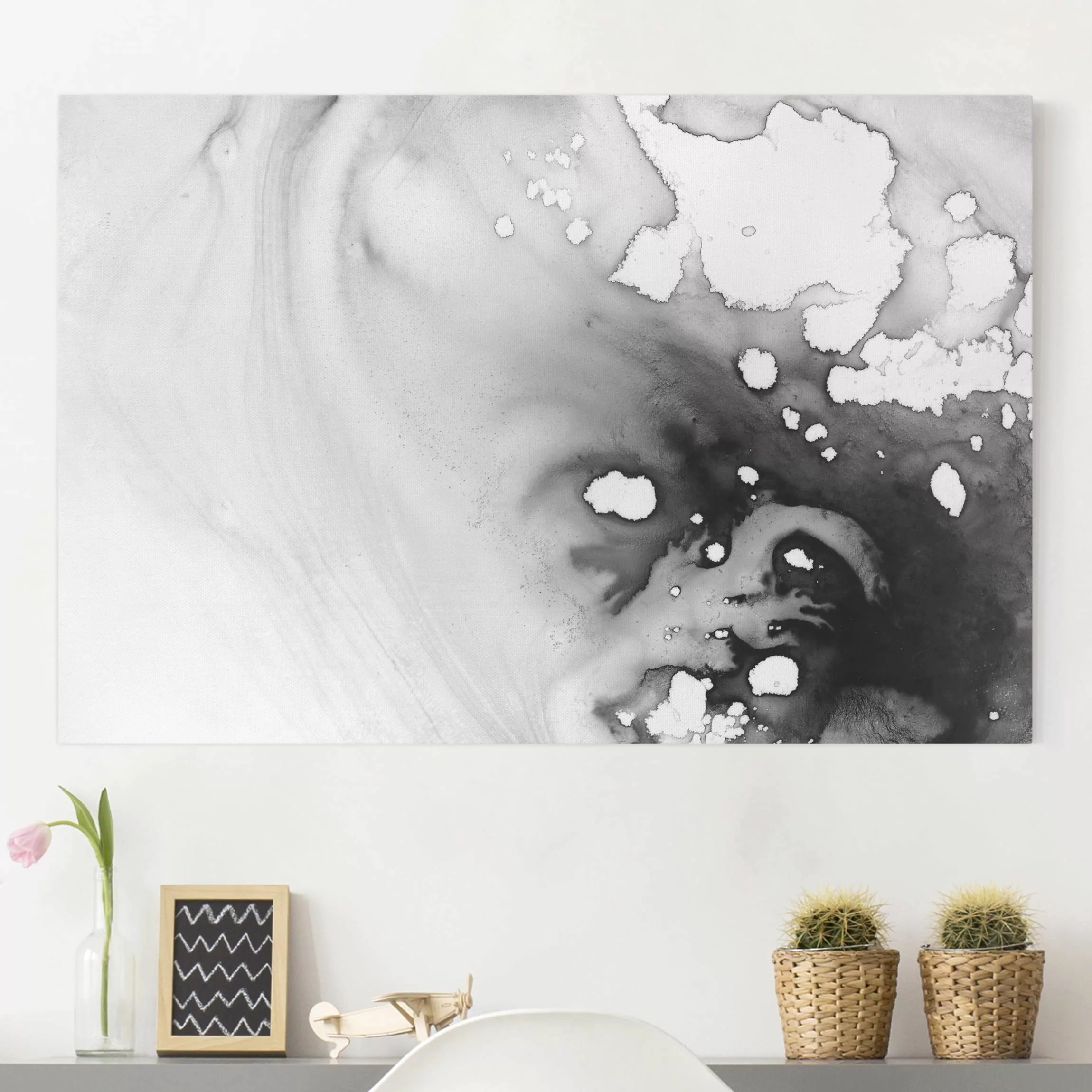 Leinwandbild Abstrakt - Querformat Dunst und Wasser III günstig online kaufen