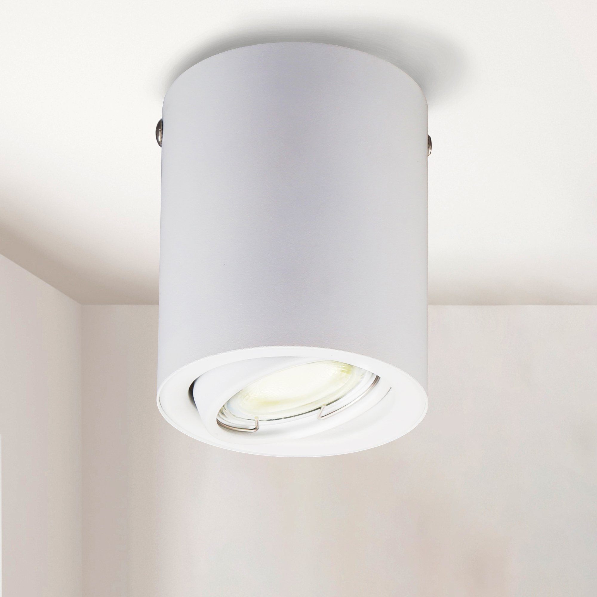 B.K.Licht LED Aufbaustrahler, LED wechselbar, Warmweiß, günstig online kaufen