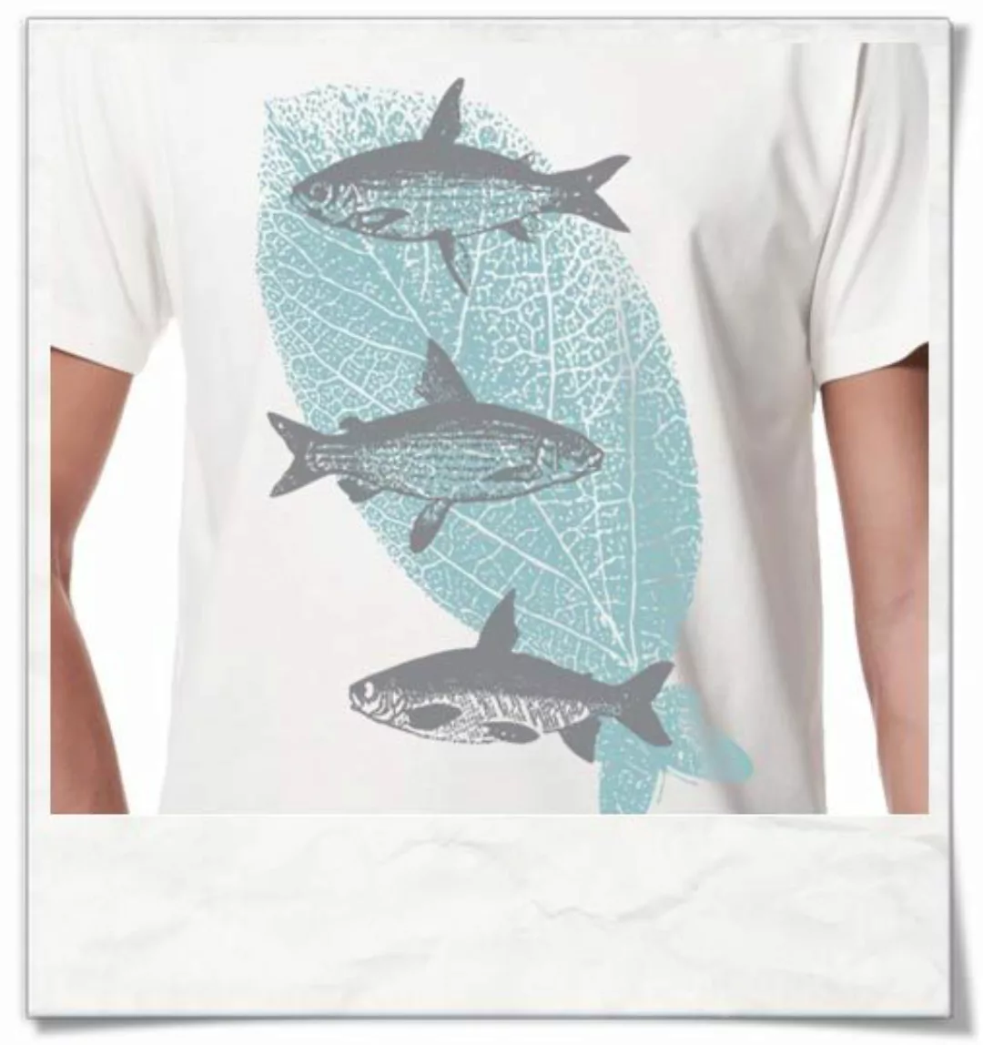 Fliegende Fische T-shirt Für Männer In Weiß, Grau & Blau günstig online kaufen