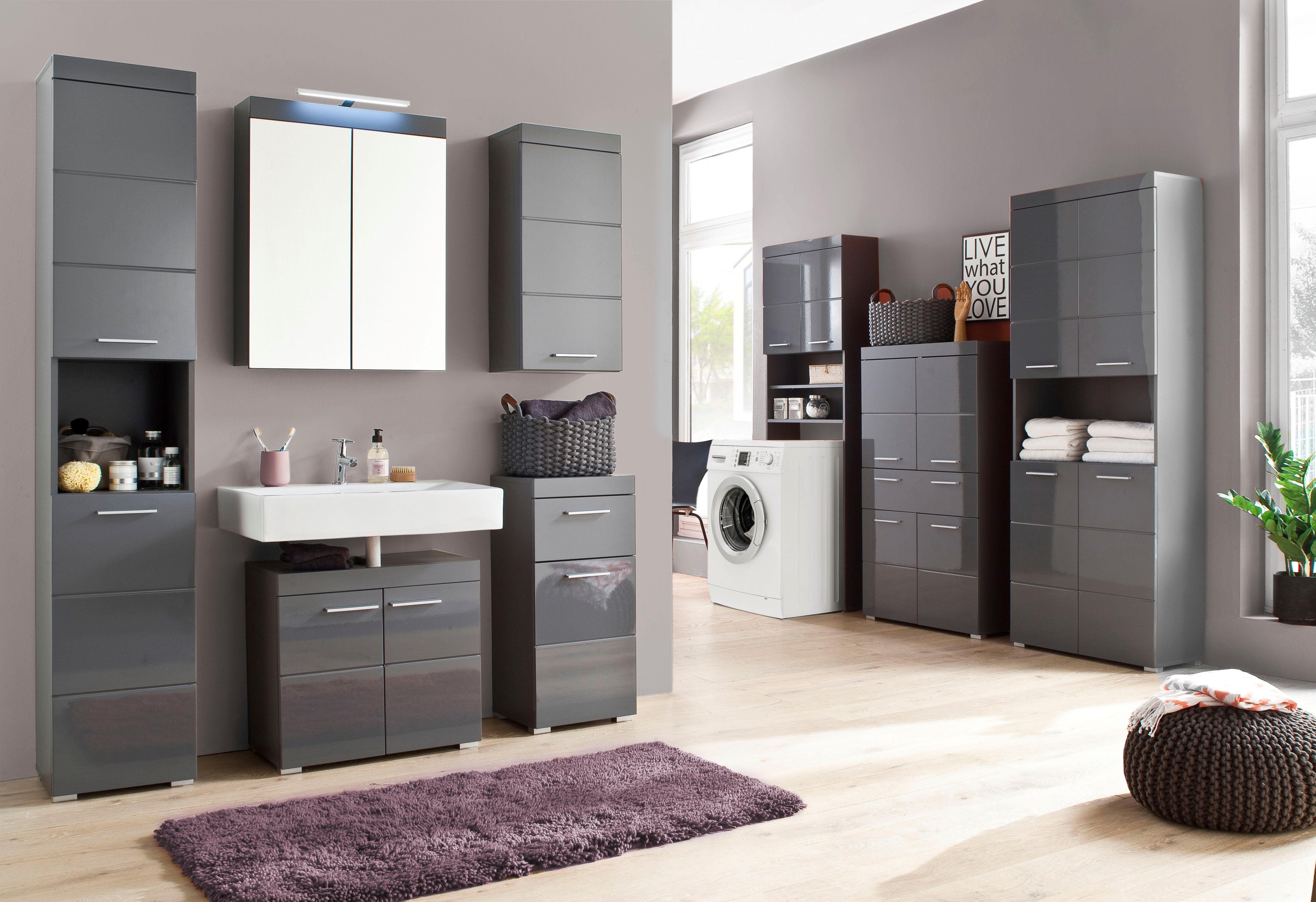 welltime Hochschrank "Avena", Badschrank mit 2 Türen & 1 Fach - (B/T/H) 37/ günstig online kaufen