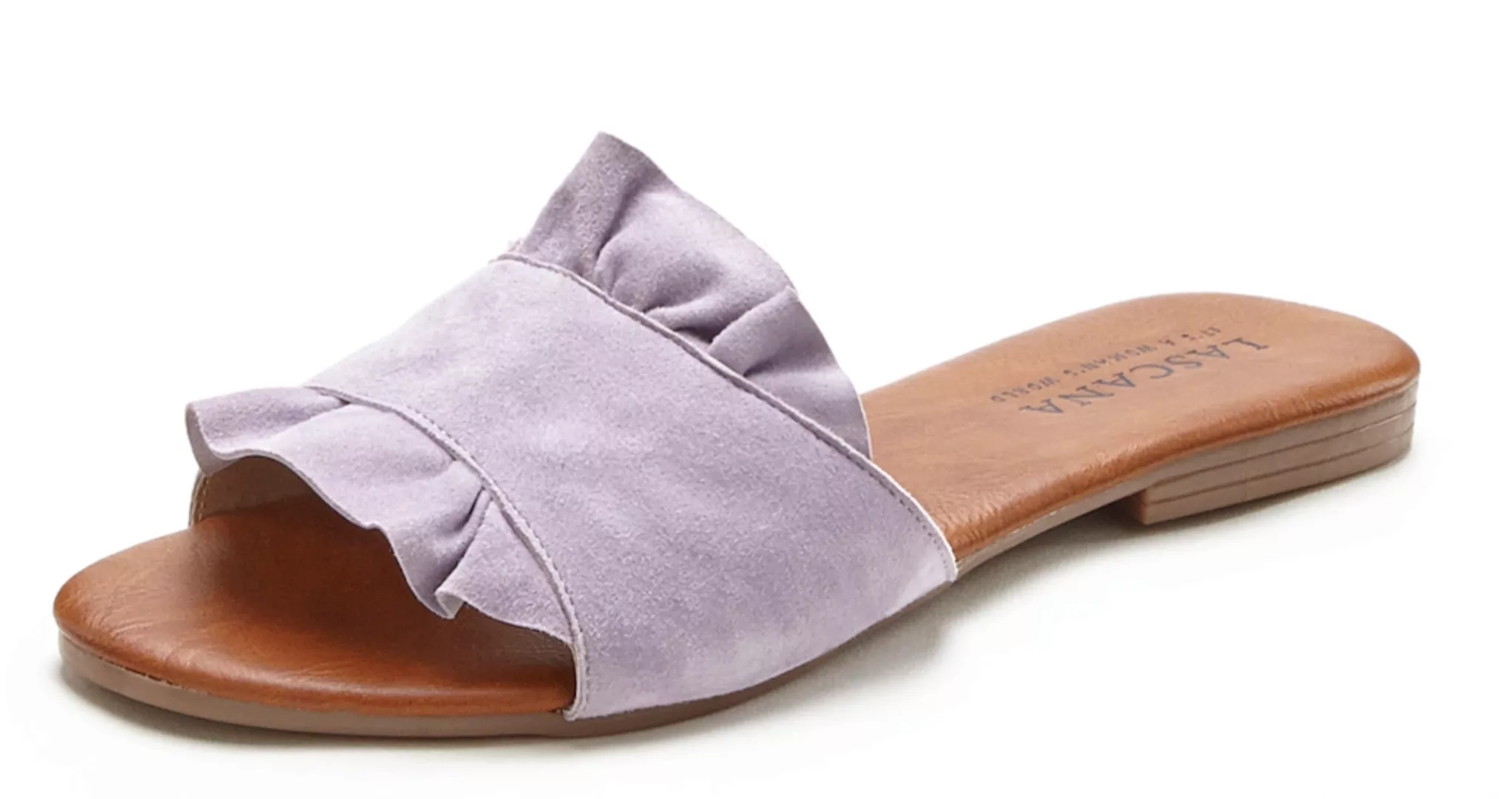 LASCANA Pantolette, Mule, Sandale, offener Schuh aus weichem Leder günstig online kaufen