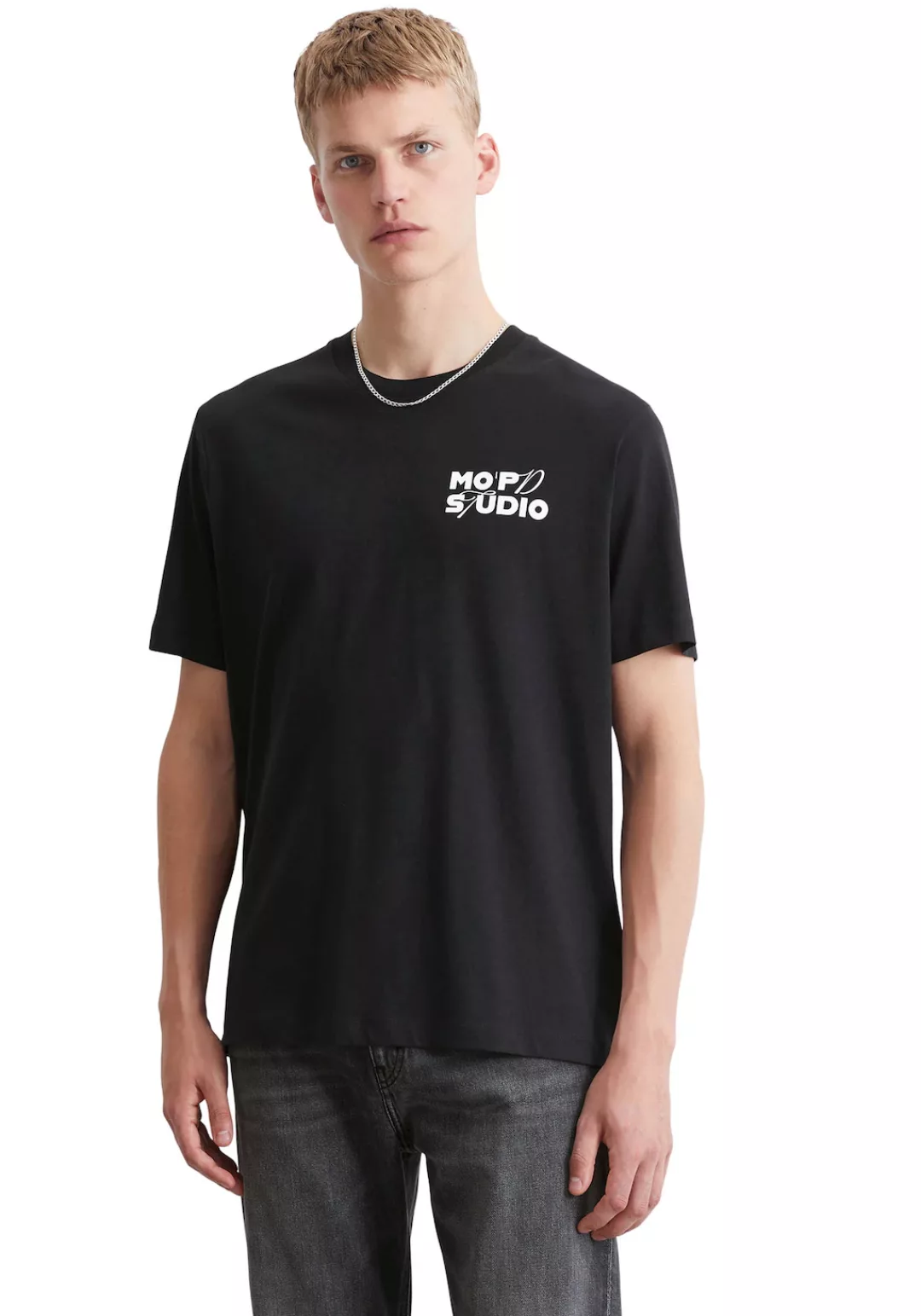 Marc O'Polo DENIM T-Shirt mit coolem neuen Logoprint günstig online kaufen