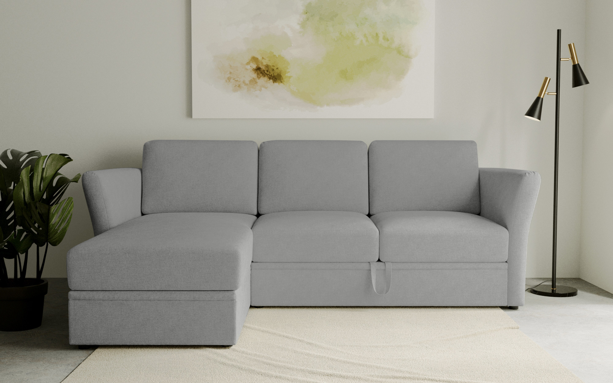 Home affaire Ecksofa Lavars, L-Form, Schlafsofa, mit Bettfunktion und Staur günstig online kaufen