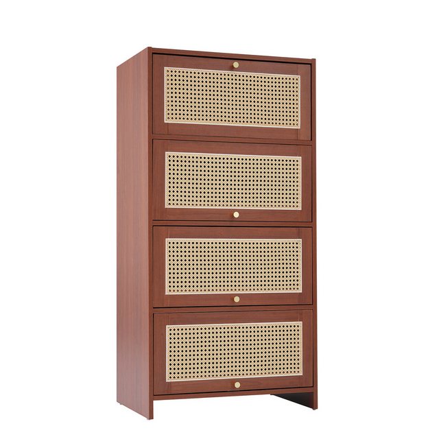 Odikalo Schuhschrank Standschrank Sideboards Eckschrank Rattan 1 Schublade günstig online kaufen