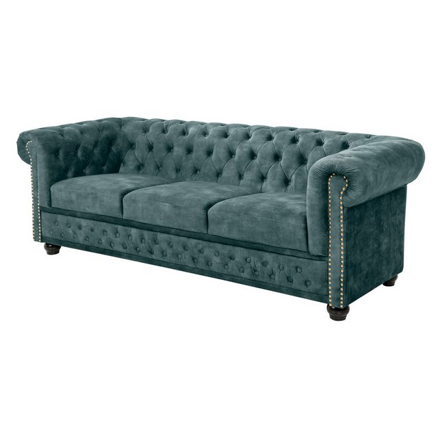 riess-ambiente Sofa CHESTERFIELD 205cm petrol, Einzelartikel 1 Teile, Wohnz günstig online kaufen