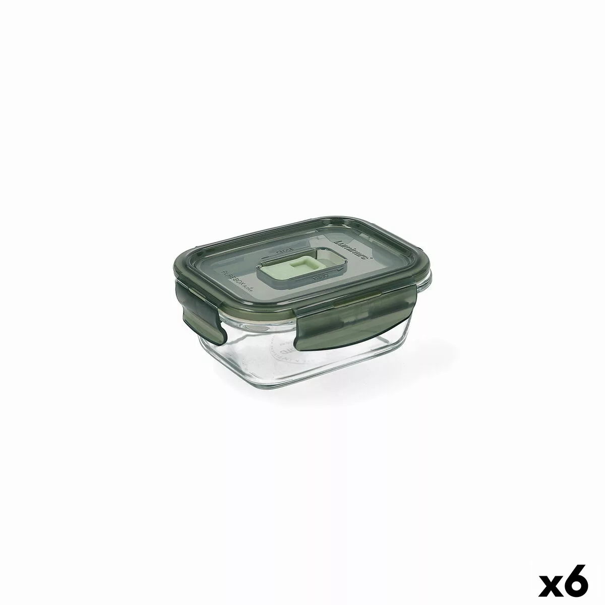 Lunchbox Hermetisch Luminarc Pure Box 380 Ml 12 X 9 Cm Dunkelgrün Glas (6 S günstig online kaufen
