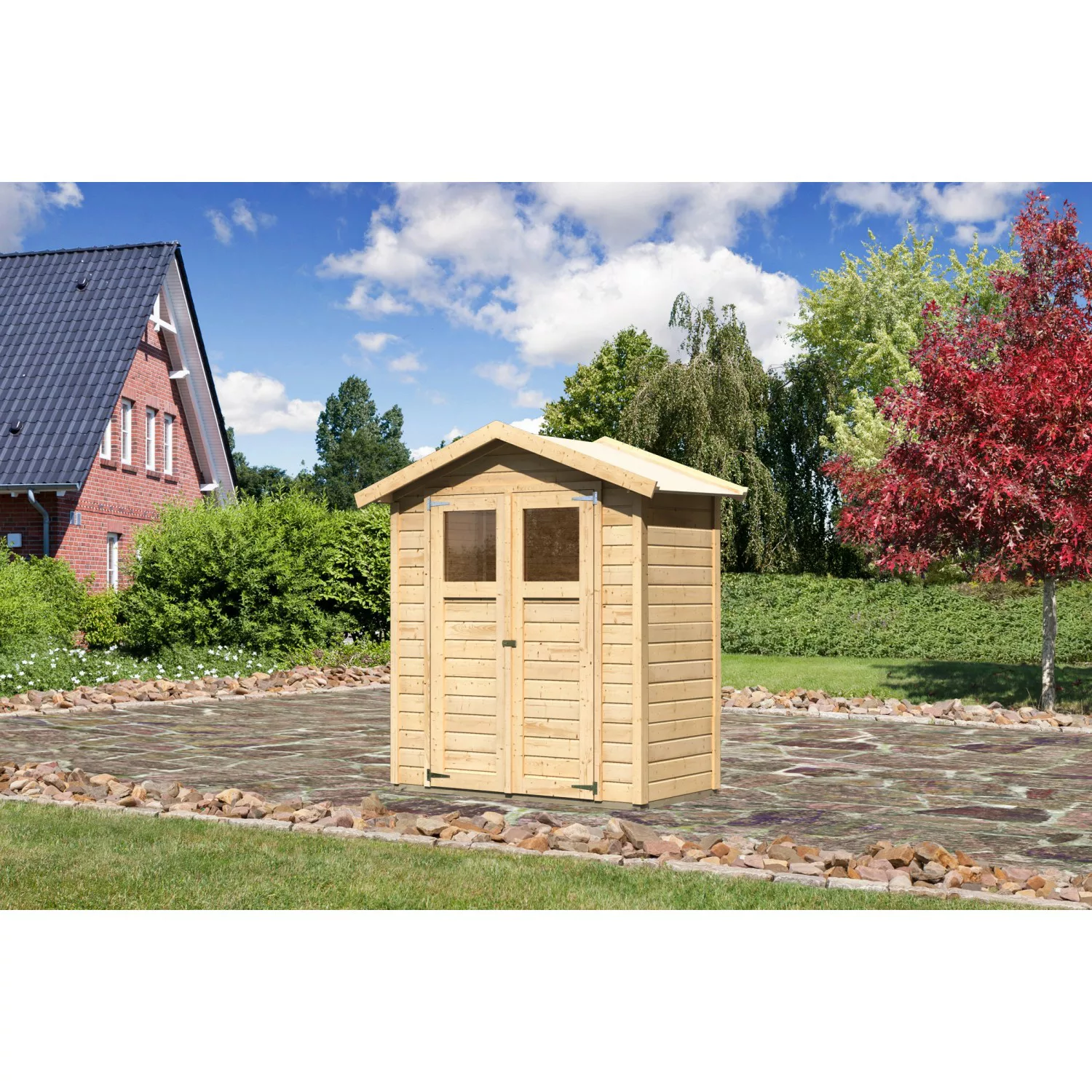 Karibu Gartenhaus Östersund Naturbelassen 180 cm x 93 cm günstig online kaufen