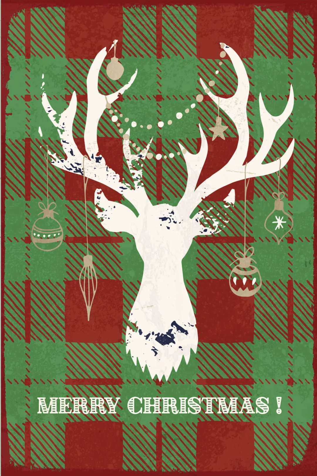 queence Metallbild "Merry Christmas Reindeer", (1 St.) günstig online kaufen