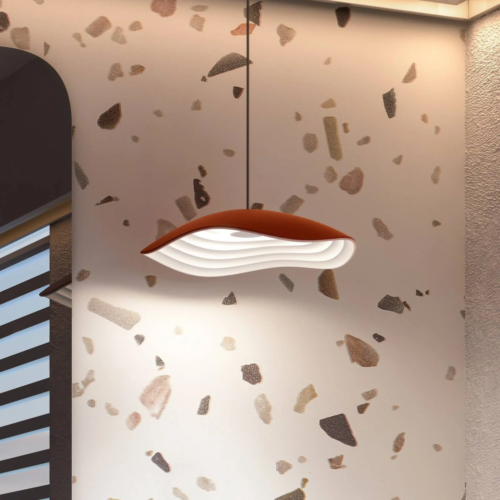 Bover LED-Einbau-Hängelampe Valentina S24, terracotta/weiß günstig online kaufen