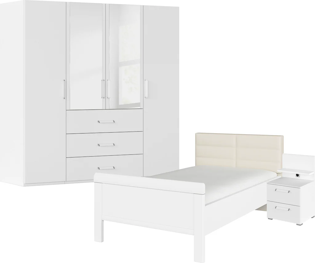 rauch Schlafzimmer-Set "Evelyn", (Set, 3 tlg.), Schrank und Bett in 2 Breit günstig online kaufen