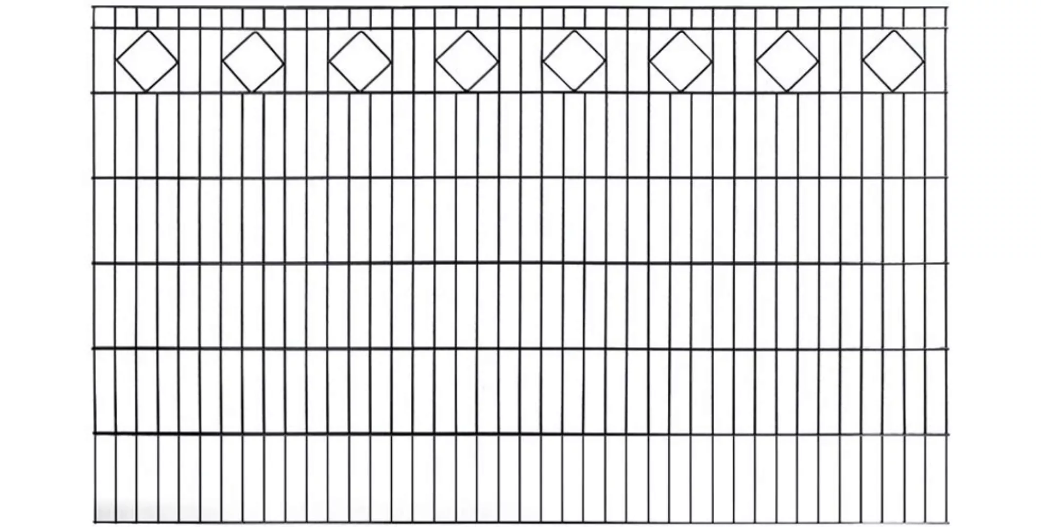 KRAUS Doppelstabmattenzaun "Schmuckmatte-60x40", anthrazit, 120 cm hoch, 10 günstig online kaufen