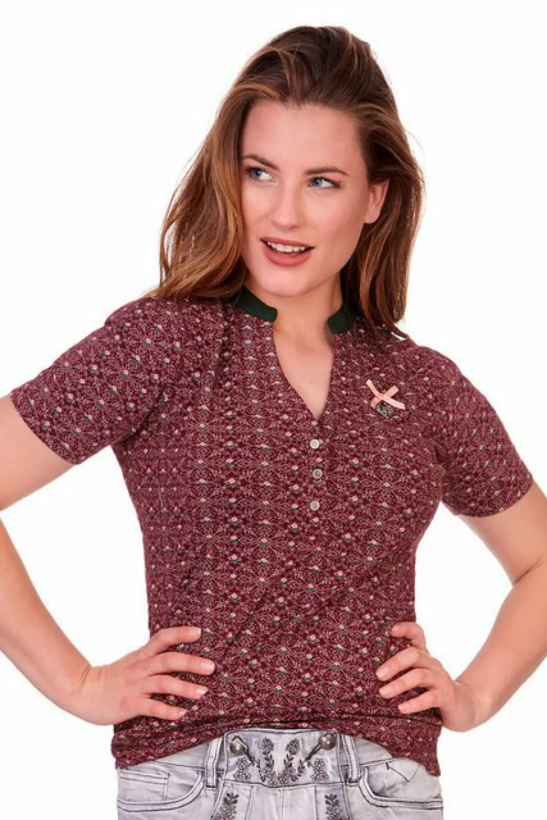 Hangowear Trachtenshirt Trachtenshirt Damen - AGANY - weinrot günstig online kaufen
