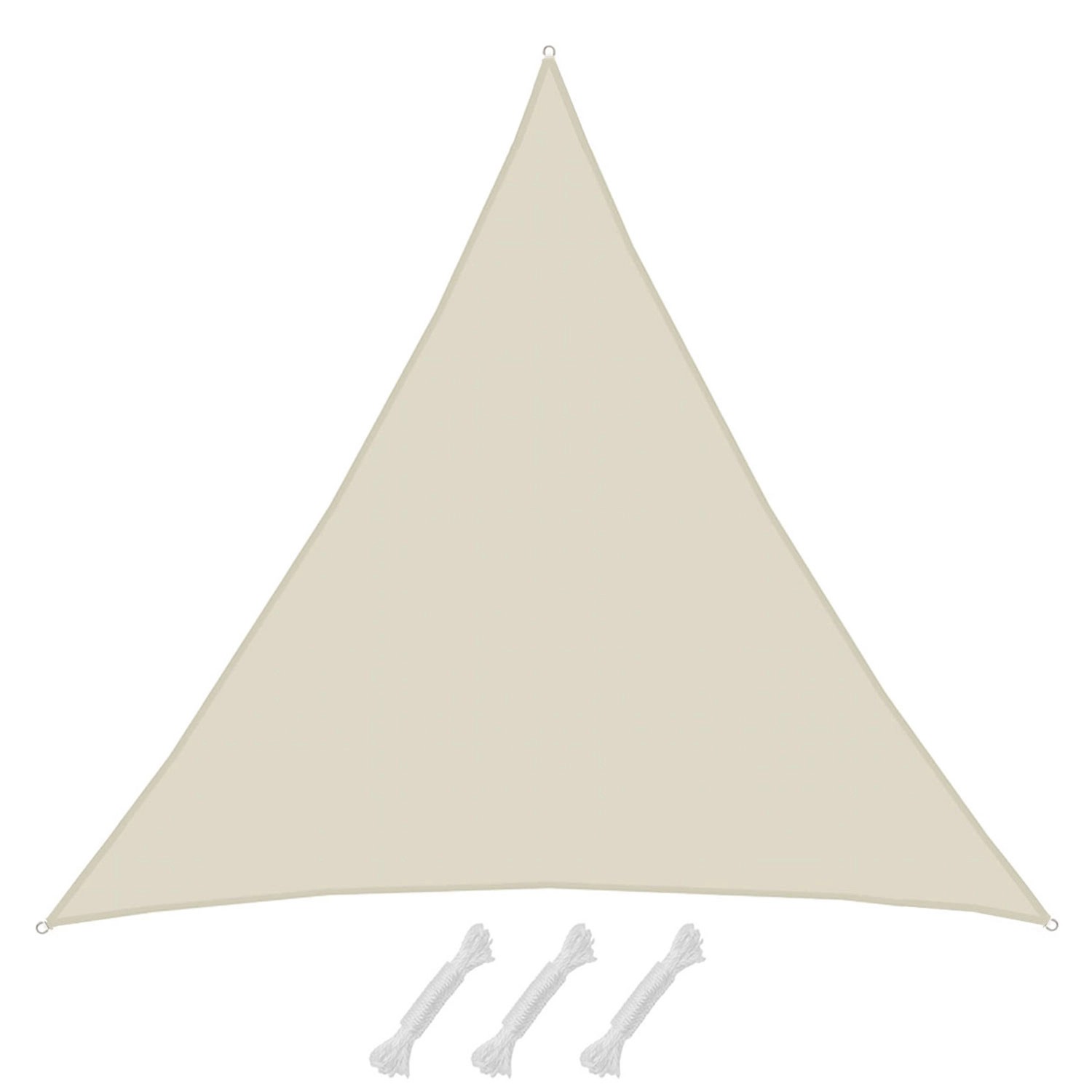 AMANKA Polyester Sonnensegel Wasserdicht - 8 x 8 x 8 m Dreieck Beige günstig online kaufen