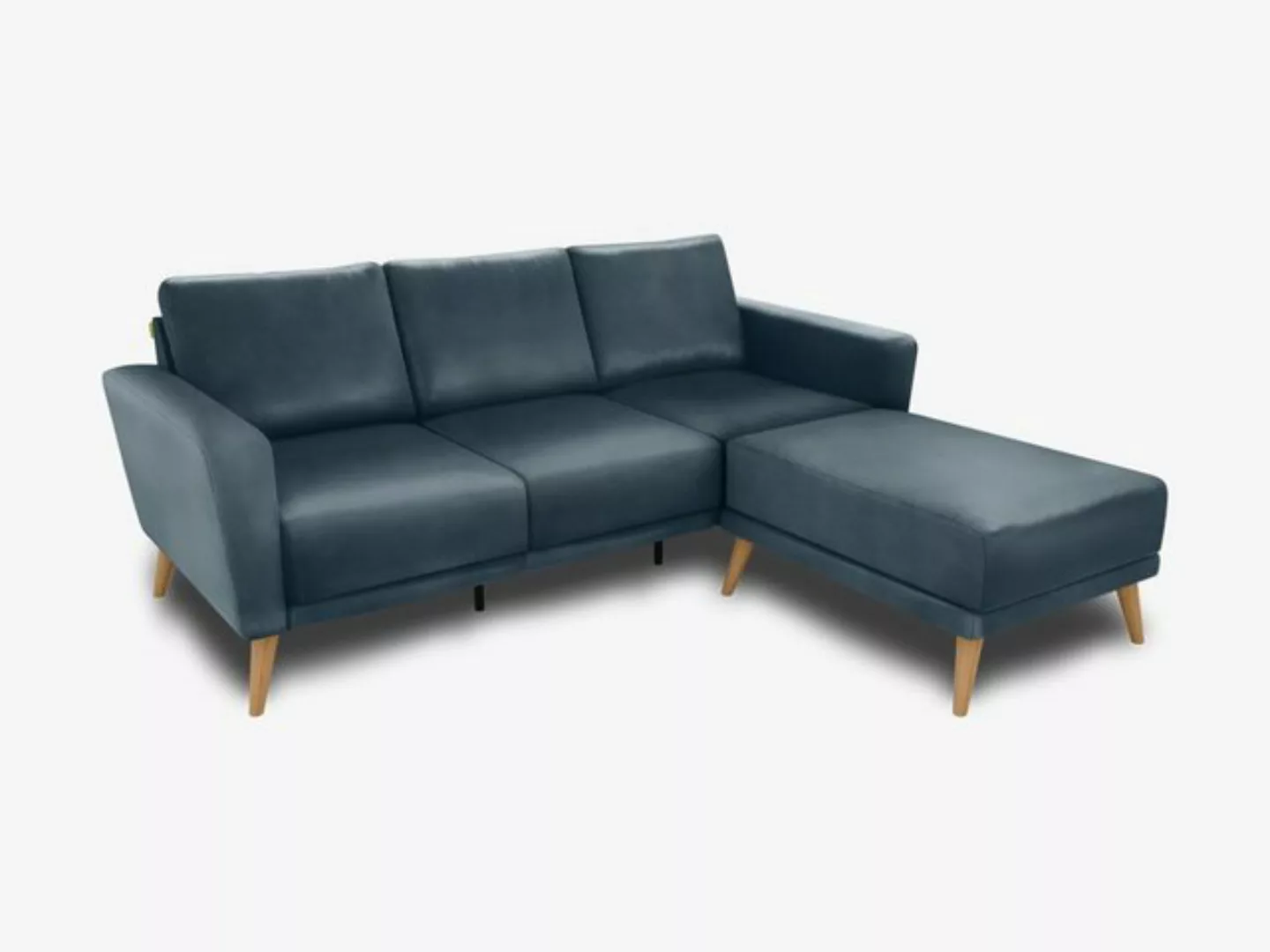 KAUTSCH.com 3-Sitzer LOTTA, L-Form, Ecksofa, abnehmbarer Longchair, 100 % e günstig online kaufen