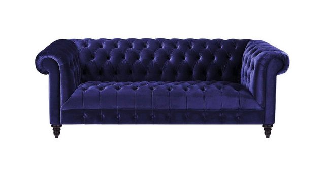 Xlmoebel Chesterfield-Sofa Chesterfield Lila Samt Couch Luxus Polster Sofa günstig online kaufen