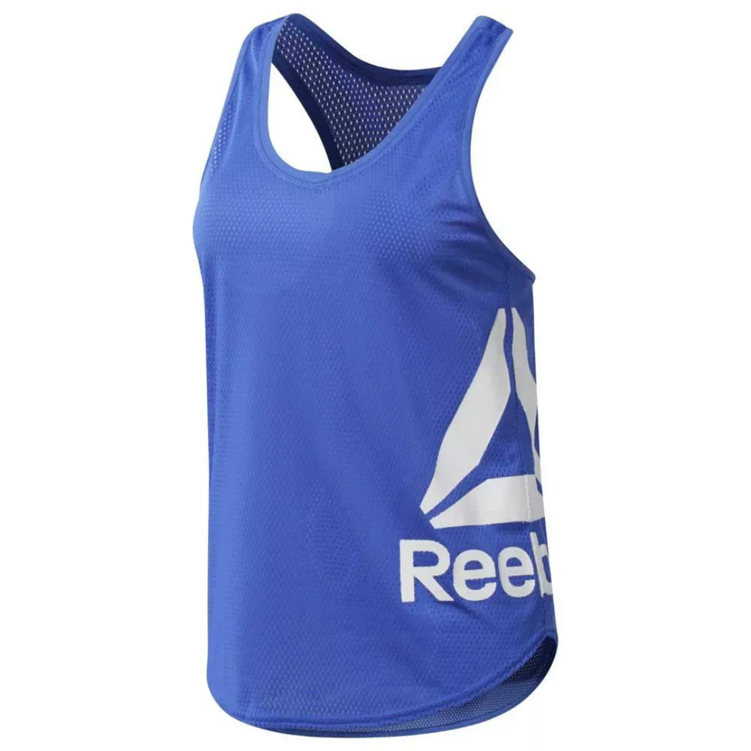 Reebok Workout Ready Mesh Graphic Ärmelloses T-shirt L Acid Blue günstig online kaufen