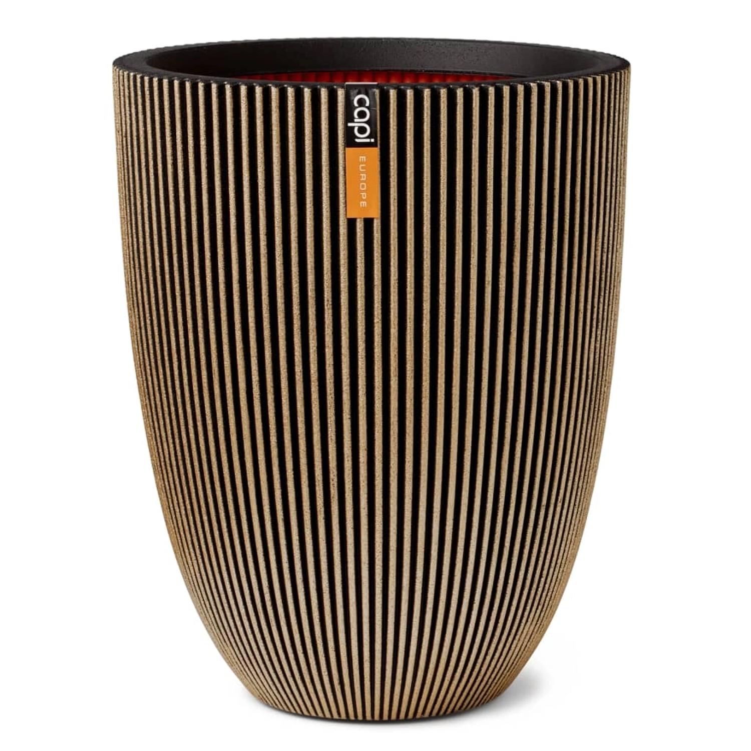 Capi Vase Groove Elegant 34x46 cm Schwarz und Golden 1908675 günstig online kaufen