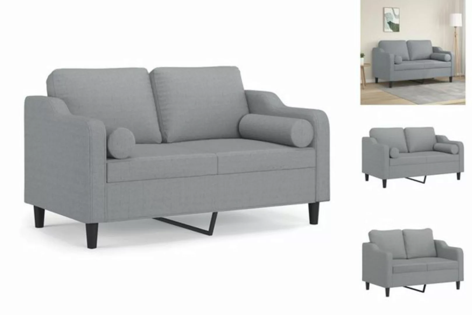 vidaXL Sofa Sofa mit Zierkissen Stoff, 120 cm, 2-Sitzer günstig online kaufen