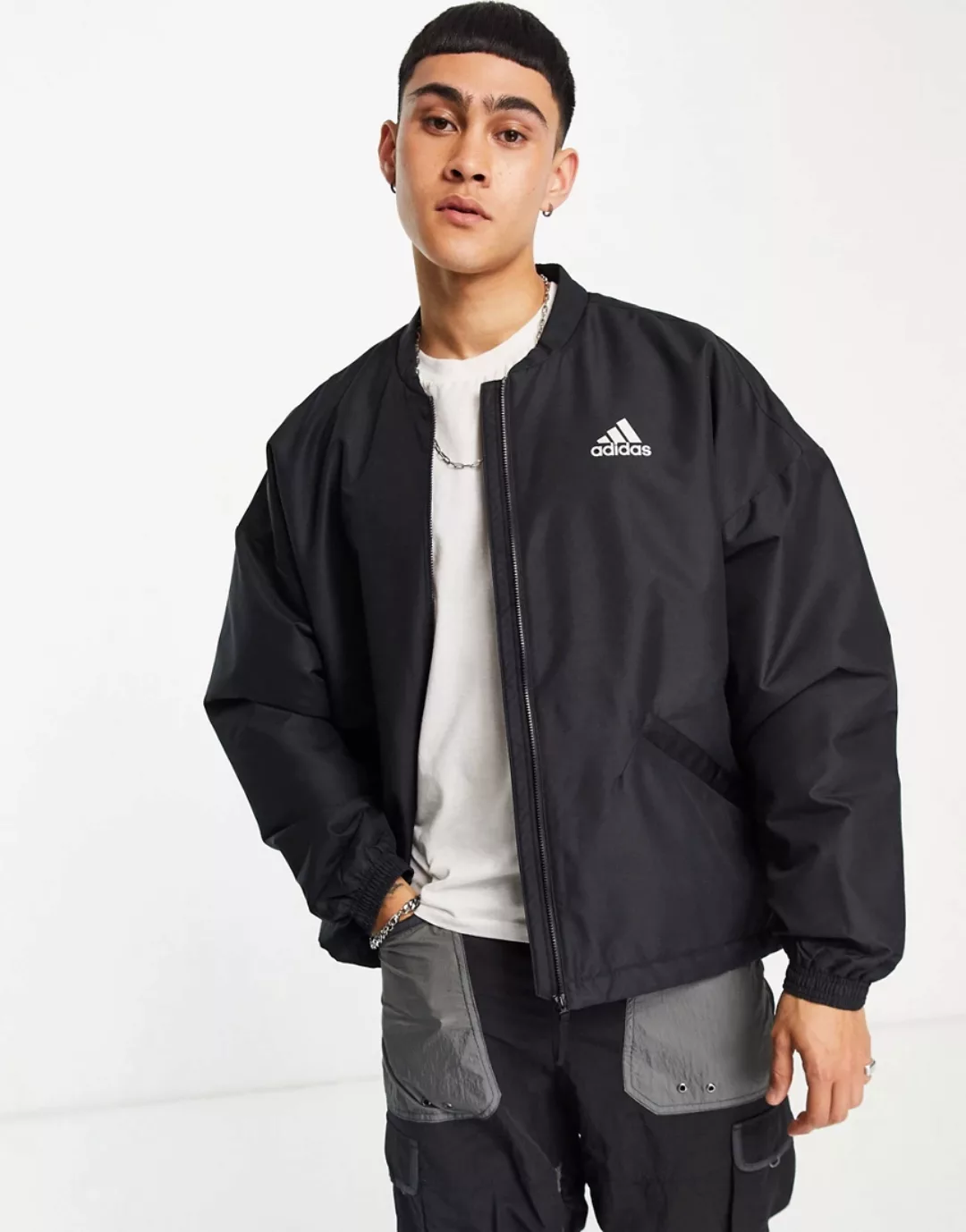 adidas – Outdoors Terrex – Leichte Thermo-Regenjacke in Schwarz günstig online kaufen