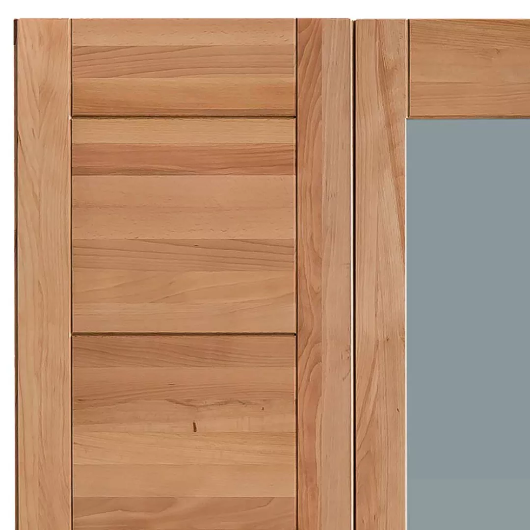 Holzkleiderschrank aus Kernbuche Massivholz 2 Spiegeltüren günstig online kaufen