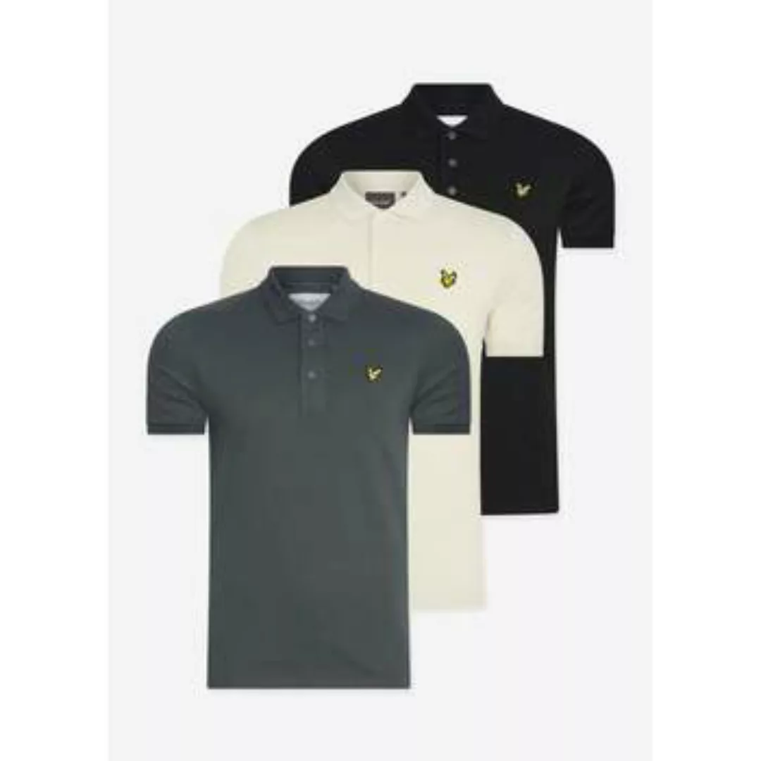 Lyle & Scott  T-Shirts & Poloshirts 3 pack plain polo shirt - gunmetal - je günstig online kaufen