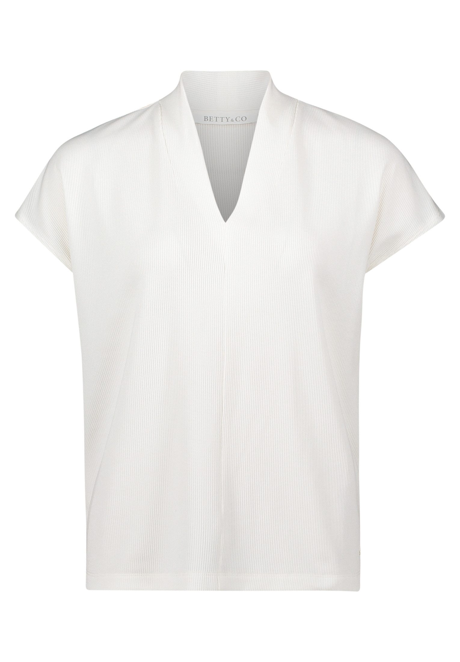 Betty&Co Kurzarmshirt "Betty & Co Damen Casual-Shirt mit V-Ausschnitt", (1 günstig online kaufen
