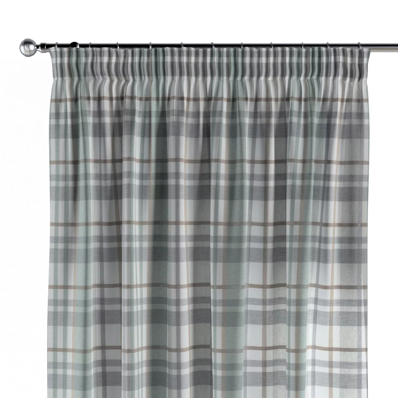 Vorhang mit Kräuselband, grün-grau, Scotti (144-47) günstig online kaufen