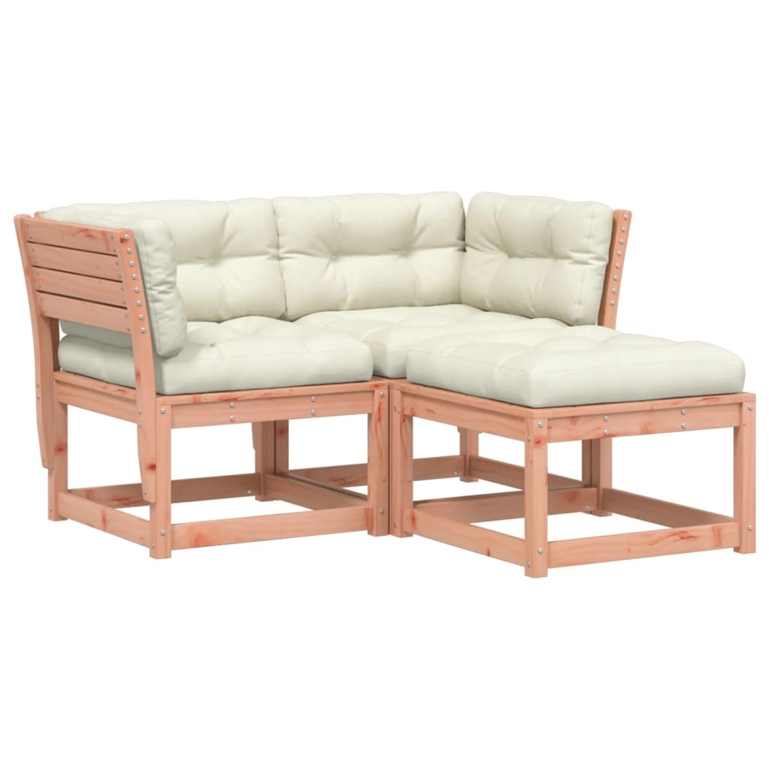 vidaXL 3-Tlg Garten-Sofagarnitur mit Kissen Massivholz Douglasie 3216993 günstig online kaufen