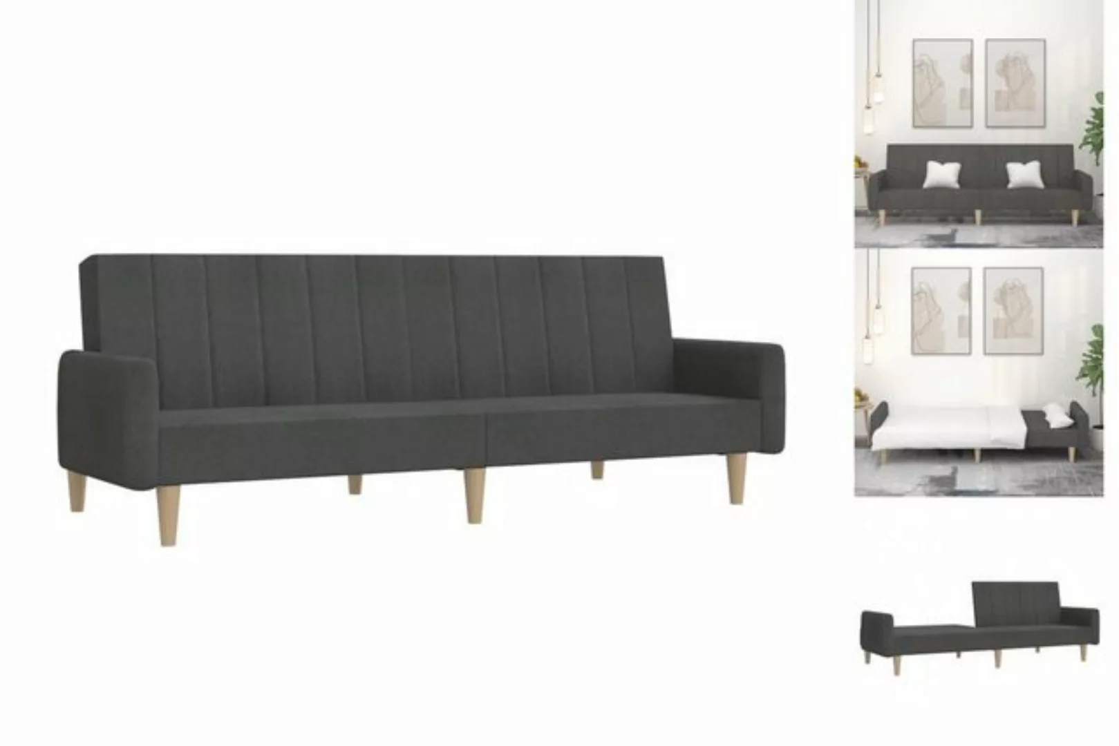 vidaXL Sofa Schlafsofa 2 Sitzer Sofa mit Schlaffunktion Stoff mit 2 Kissen, günstig online kaufen