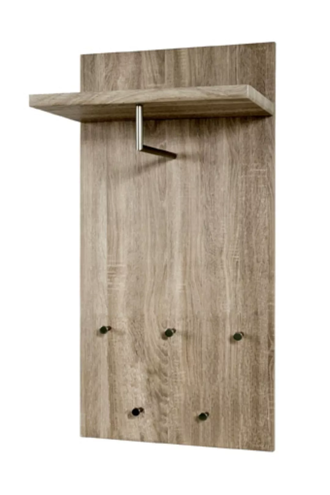 Wandgarderobe 42758 von HAKU Eiche trüffel / Edelstahloptik günstig online kaufen