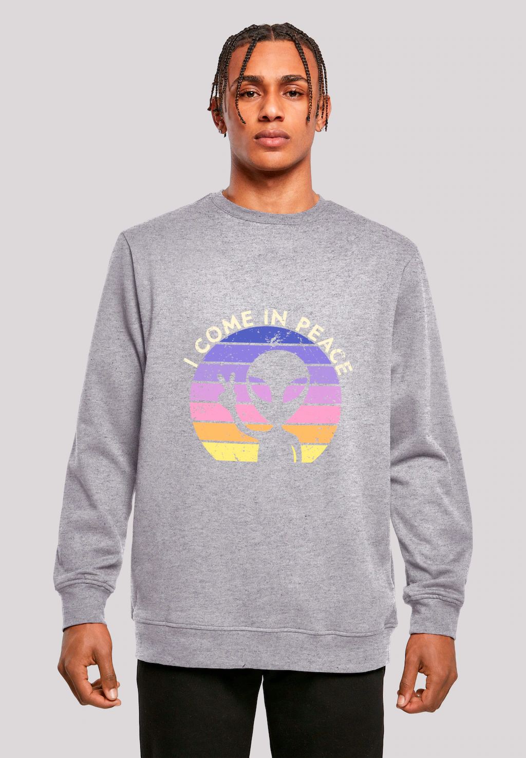 F4NT4STIC Sweatshirt "Alien Peace Sunset", Premium Qualität günstig online kaufen