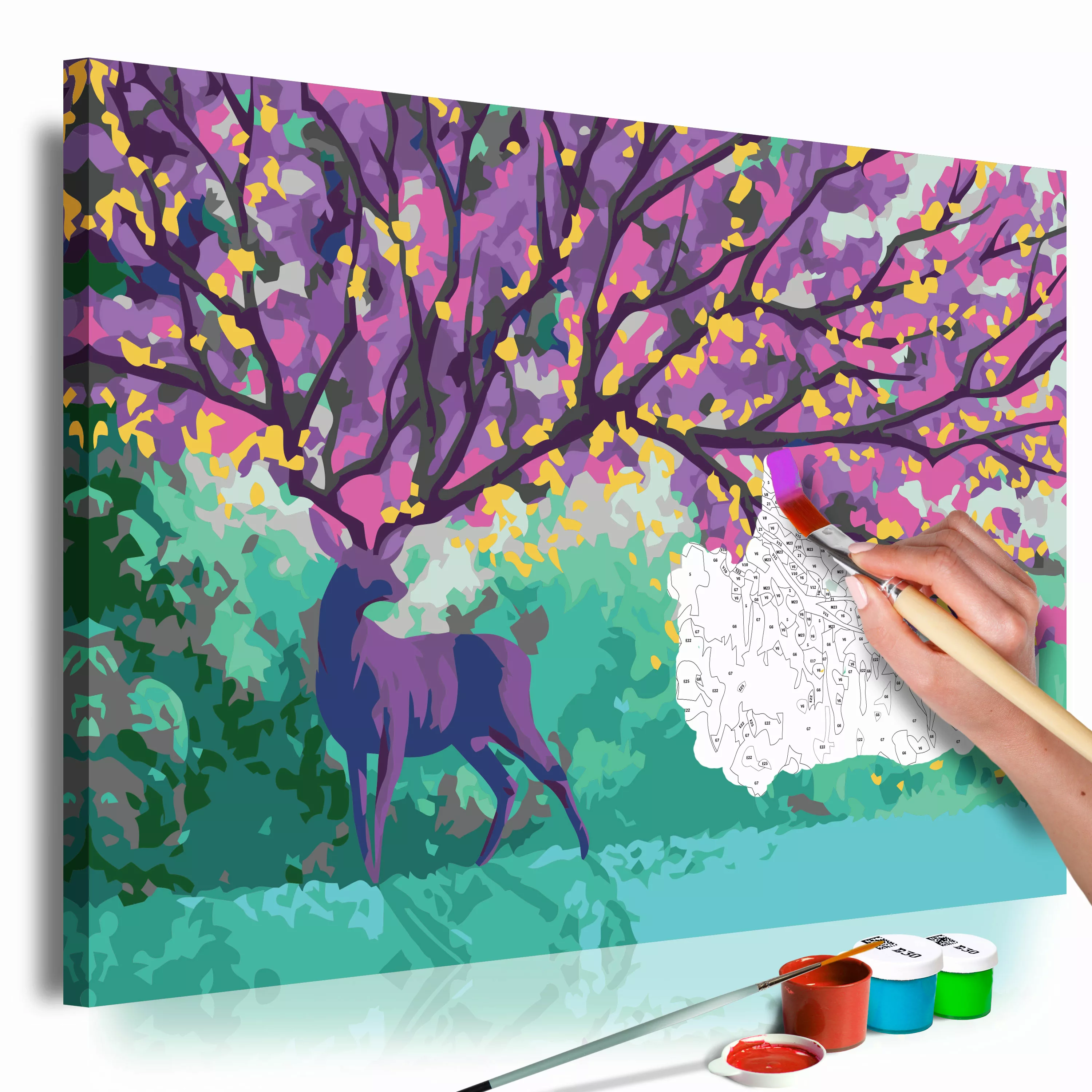 Malen Nach Zahlen - Purple Deer günstig online kaufen