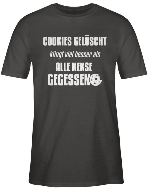 Shirtracer T-Shirt Cookies gelöscht Nerd Geschenke günstig online kaufen