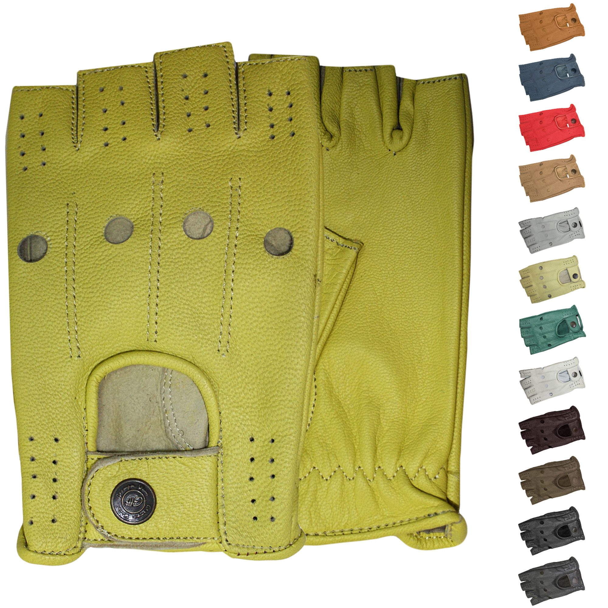 German Wear Lederhandschuhe Driving-GL3 Driving Halbfinger günstig online kaufen
