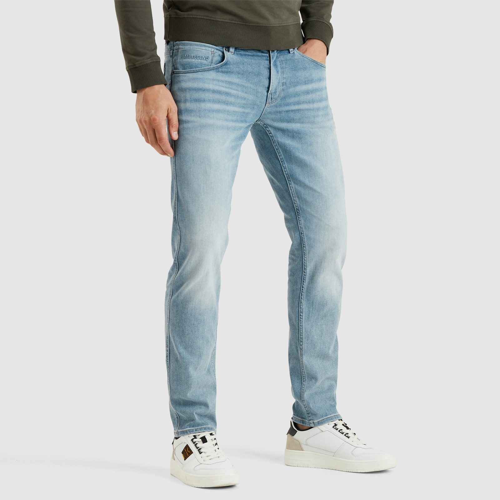 PME Legend Herren Jeans NIGHTFLIGHT - Low Waist - Regular Fit - Blau Grau günstig online kaufen