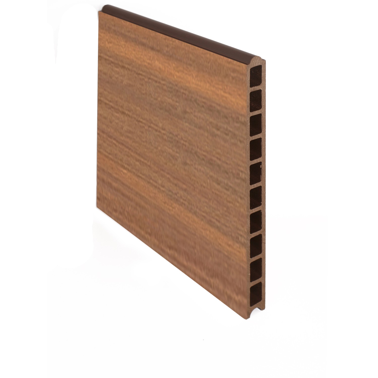 GartenLand Musterstück WPC Zaun Set XL Ameland Co-extrudiert Mahagoni 20 cm günstig online kaufen