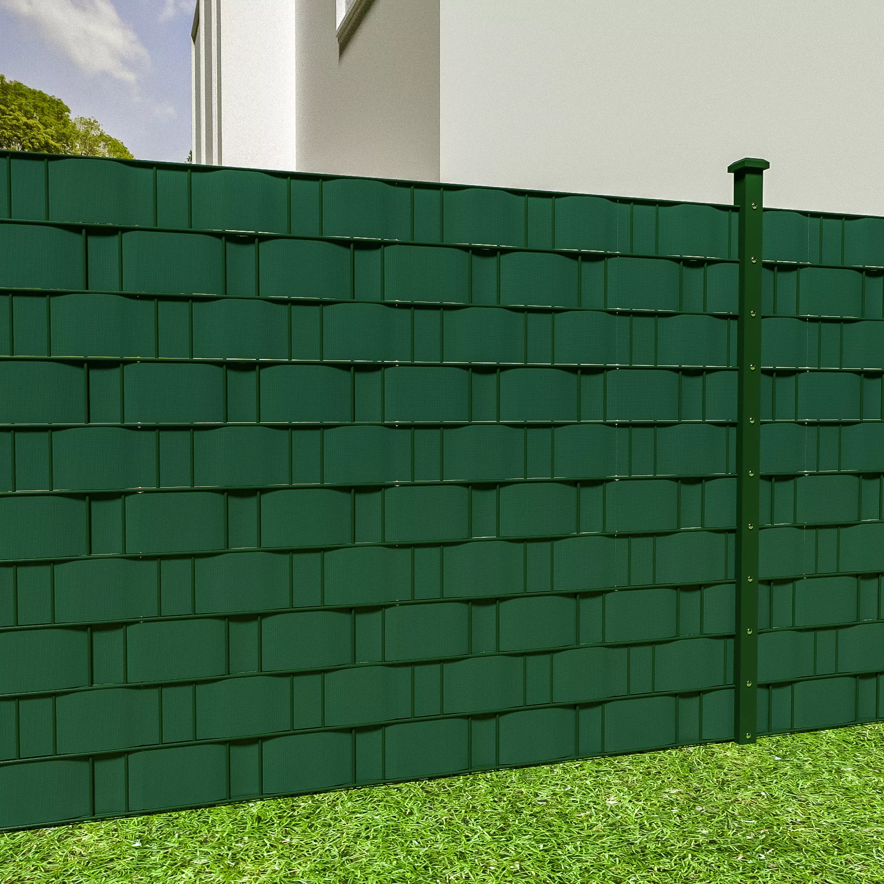 PVC Sichtschutzfolie mit Befestigungsclips - 35 m, grün günstig online kaufen